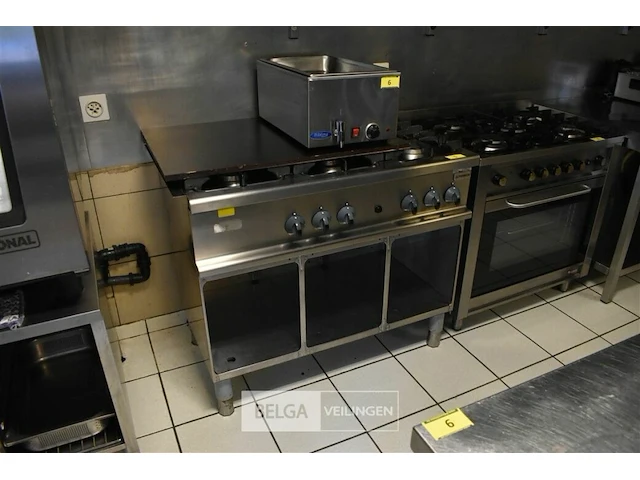 Rvs gasvuur 6 bekken alpenino 110x70x90 - afbeelding 3 van  3