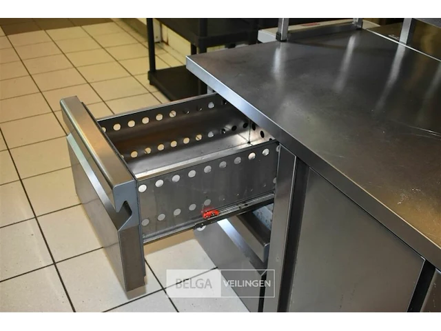 Rvs gekoelde werkbank 2 deurs 2 lades topcold - afbeelding 3 van  4