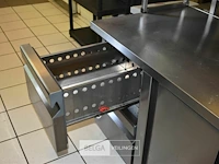 Rvs gekoelde werkbank 2 deurs 2 lades topcold - afbeelding 3 van  4