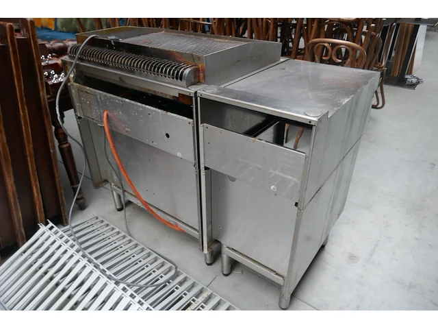 Rvs grill fornuis bonnet + werkblad - afbeelding 5 van  6