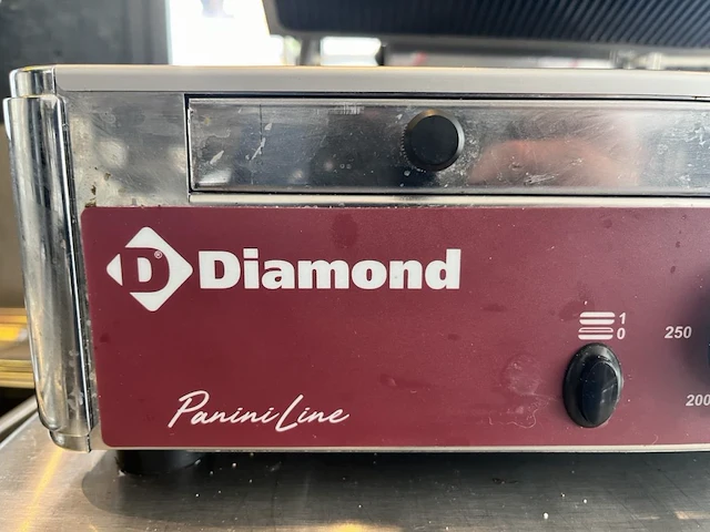 Rvs grill/paninimachine dimaond - afbeelding 2 van  5