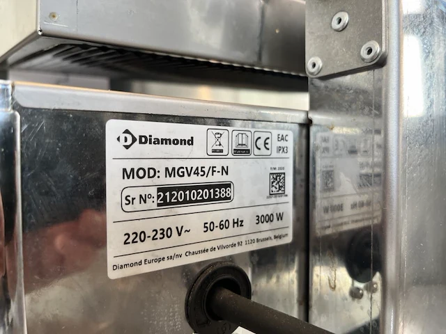 Rvs grill/paninimachine dimaond - afbeelding 5 van  5