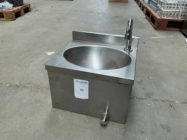 Rvs handenwasser met kniebediening - afbeelding 1 van  6