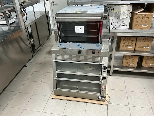 Rvs heteluchtoven horeca select en warmhoud vitrinekast - afbeelding 1 van  8