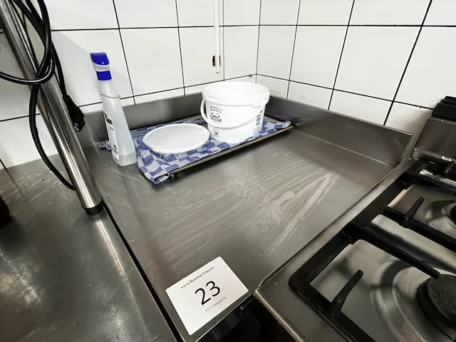 Rvs hoekwerktafel - afbeelding 1 van  2