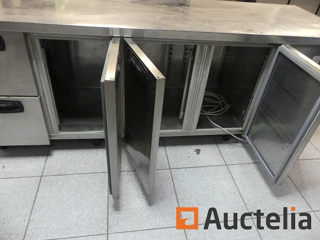 Rvs koelkastteller met 3 deuren/2 lades - afbeelding 3 van  7