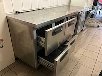 Rvs koelwerkbank – 4 laden + 2 deuren - afbeelding 4 van  10