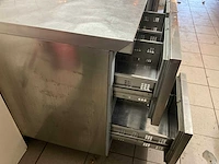 Rvs koelwerkbank – 4 laden + 2 deuren - afbeelding 5 van  10