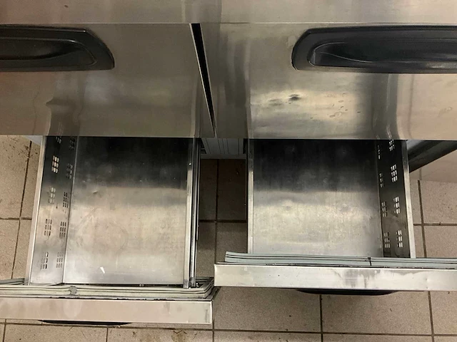 Rvs koelwerkbank – 4 laden + 2 deuren - afbeelding 7 van  10