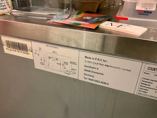 Rvs koelwerkbank saro counter 323-1072 - afbeelding 3 van  11