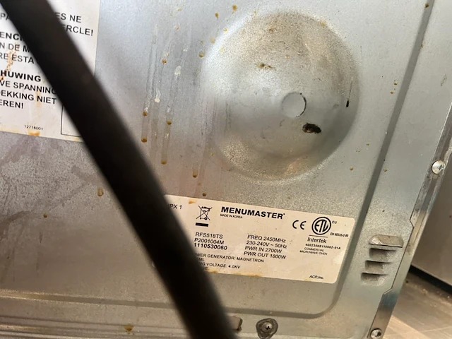 Rvs microgolfoven/combi menumaster - afbeelding 4 van  5