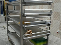 Rvs mobiel broodrek - afbeelding 1 van  4