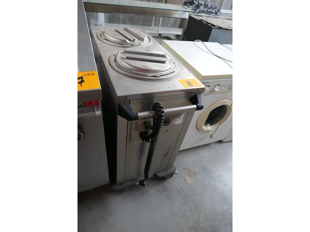 Rvs mobiele bordenwarmer op wieltjes - afbeelding 2 van  7