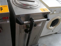 Rvs mobiele bordenwarmer op wieltjes - afbeelding 2 van  7
