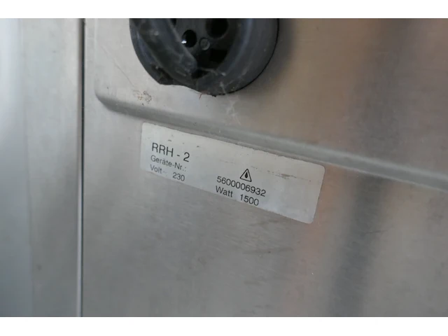 Rvs mobiele bordenwarmer op wieltjes - afbeelding 5 van  7