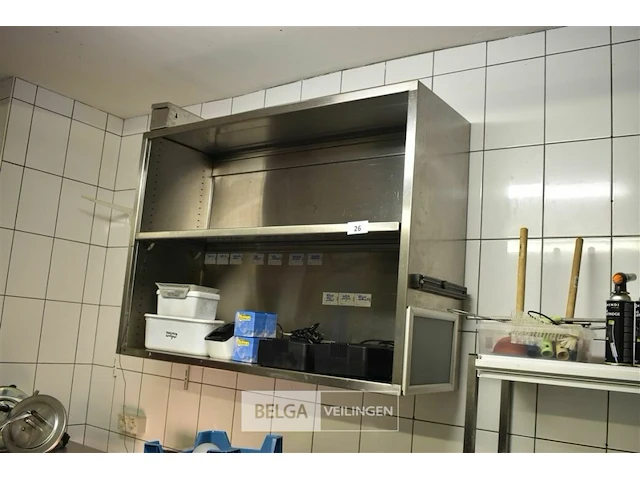 Rvs muurkast 1 legger 125x41x90 - afbeelding 1 van  2
