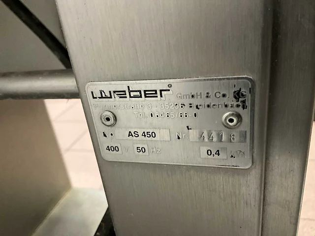 Rvs onthuidmachine weber as450 - afbeelding 4 van  7