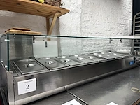 Rvs opzetkoelvitrine topcold