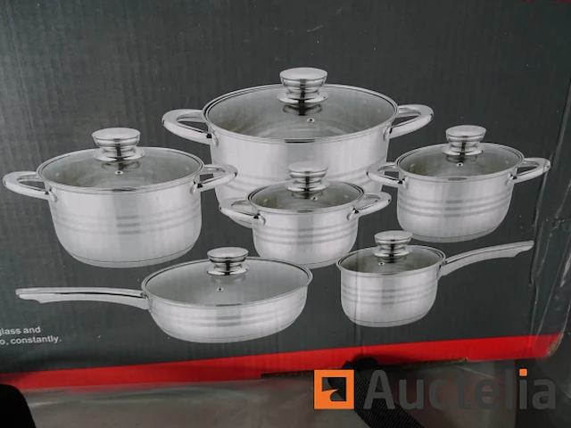 Rvs pannenset (12 stuks) - afbeelding 3 van  5