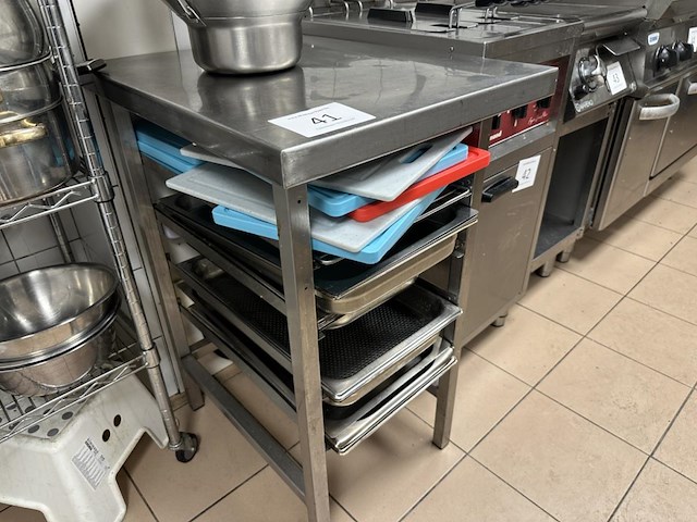 Rvs plateautafel - afbeelding 1 van  2