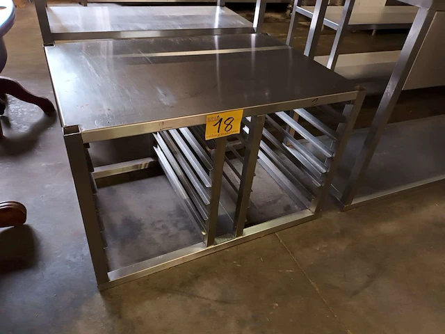 Rvs regaalrek - afbeelding 1 van  3