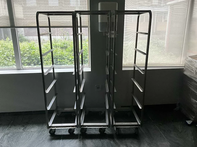 Rvs regaalwagen (3x) - afbeelding 1 van  3