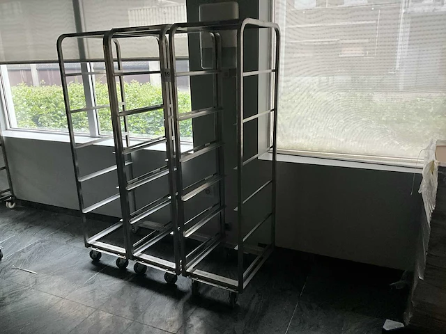 Rvs regaalwagen (3x) - afbeelding 2 van  3