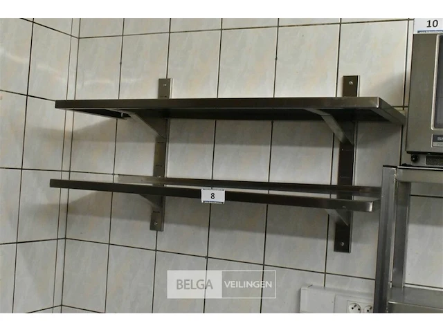 Rvs rek 2 leggers 100x37x56 - afbeelding 1 van  1