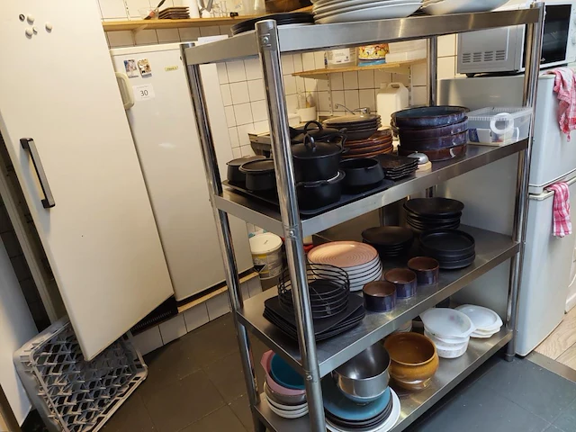 Rvs rek zonder inhoud - afbeelding 2 van  2