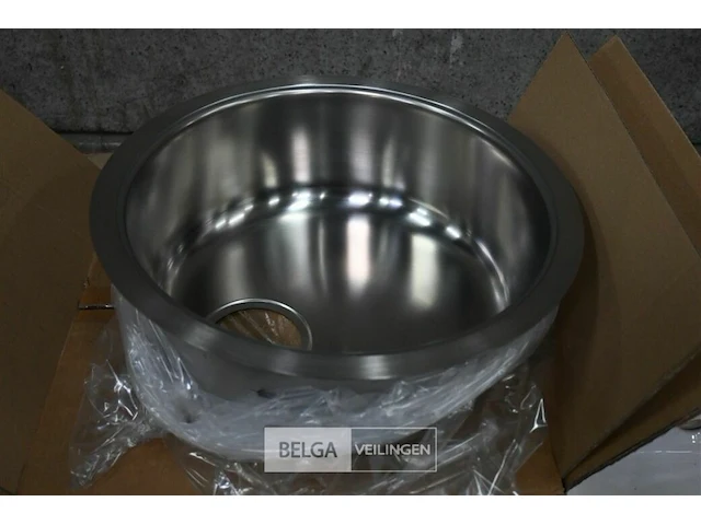 Rvs ronde spoelbak voor keuken ø44 cm - afbeelding 1 van  1