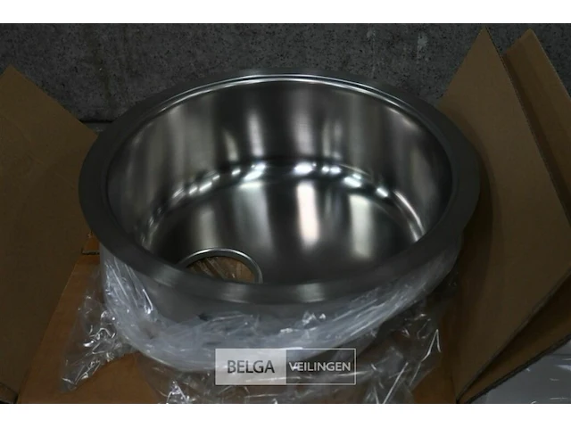 Rvs ronde spoelbak voor keuken ø44 cm - afbeelding 1 van  1