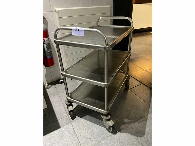 Rvs serveerwagen (3x) - afbeelding 2 van  5