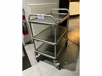Rvs serveerwagen (3x) - afbeelding 2 van  5
