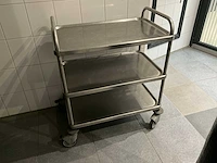 Rvs serveerwagen (3x) - afbeelding 3 van  5