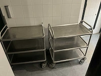 Rvs serveerwagen (3x) - afbeelding 4 van  5