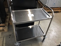 Rvs serveerwagen - afbeelding 1 van  5