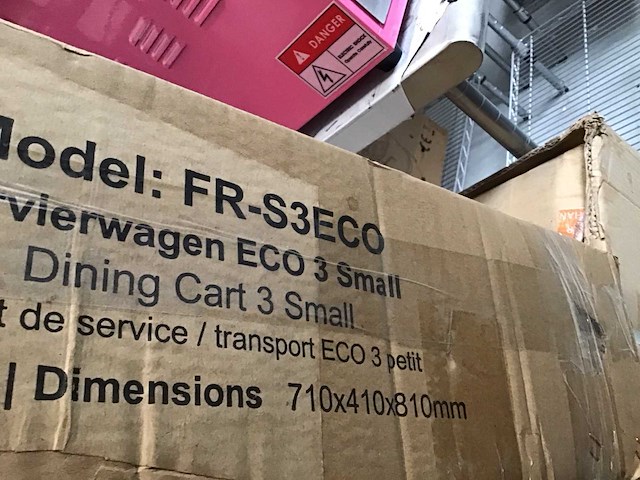 Rvs serveerwagen - afbeelding 2 van  2