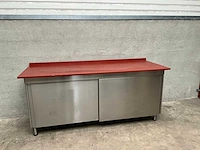 Rvs snijtafel met kunststof snijblad - afbeelding 2 van  4