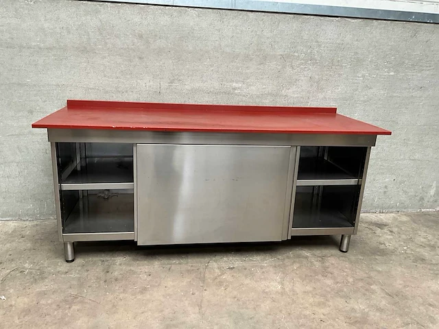 Rvs snijtafel met kunststof snijblad - afbeelding 4 van  4