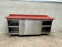 Rvs snijtafel met kunststof snijblad - afbeelding 4 van  4