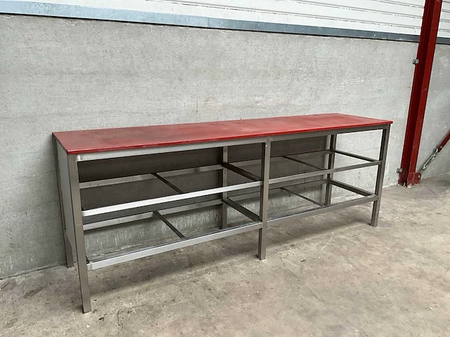 Rvs snijtafel met kunststof snijblad - afbeelding 1 van  3