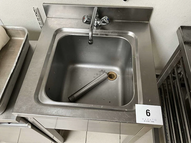 Rvs spoelbak nn, voorzien van mengkraan - afbeelding 3 van  4