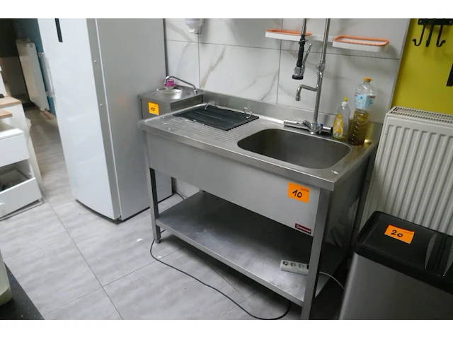 Rvs spoeltafel diamond + handwasser - afbeelding 1 van  4