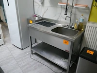 Rvs spoeltafel diamond + handwasser - afbeelding 1 van  4