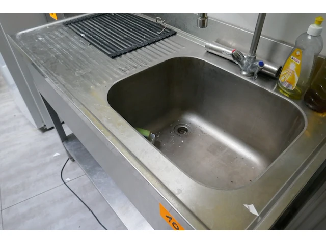 Rvs spoeltafel diamond + handwasser - afbeelding 3 van  4