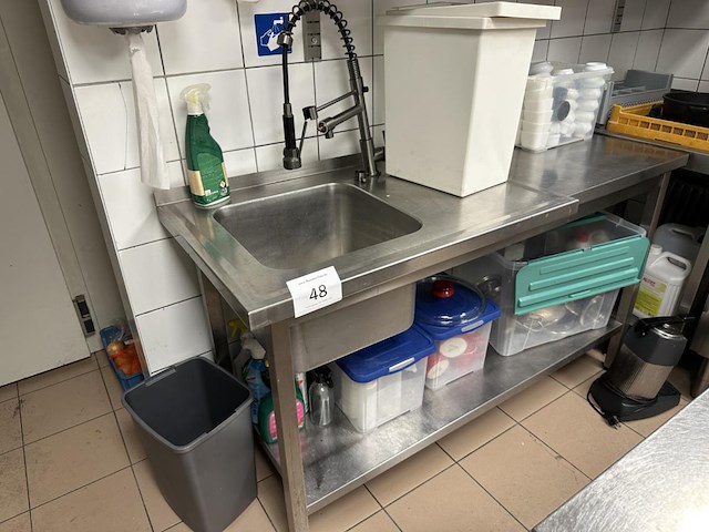 Rvs spoeltafel incl kraan - afbeelding 1 van  4