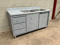 Rvs spoeltafel - afbeelding 1 van  6
