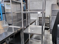 Rvs stelling, afm. 60x60x200cm - afbeelding 1 van  1