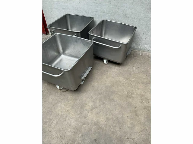 Rvs transportkar (3x) - afbeelding 3 van  4