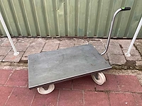 Rvs transportkar / plateauwagen - afbeelding 1 van  5